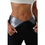 Elilom Sauna Agraflı Tayt - Terleme Artırıcı, Göbek Toparlayıcı, Bel ve Bacak İnceltici, Termal Spor (MULU) Siyah M