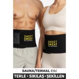 Elilom Termal Sauna Kemeri – Bel Göbek Eritme, Spor ve Terleme Korsesi, Toparlayıcı Unisex - Standart - Siyah