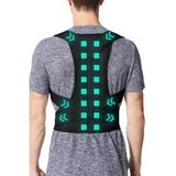 Elilom Unisex Dik Duruş Korsesi - Çift Balenli, Kamburluk Önleyici, Günlük ve Spor Kullanıma Uygun (CEKU) Siyah Standart