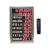 Elimkon Vakitmatik Dijital Cami Saati 40x60 Cm Beyaz Kumandalı