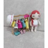 Elina Bebek ve Kıyafetleri Amigurumi Organik Oyuncak