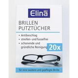 Elina Med Brillenputztücher Gözlük Temizleme Mendili, 20’li Tek Kullanımlık Islak Mendil – Buğu Önleyici, İz-Tüy Bırakmaz, Antistatik & Hijyenik Temizlik