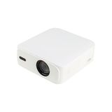 Elinux V318 Android 11 Projektör, 1080P Çözünürlük, 360 ANSI Lümen, Otomatik Focus, Wi-Fi 6, Bluetooth 5.4, 4K, Otomatik Düzeltme, 60-200 inç Görüntü, Beyaz