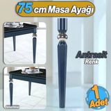 Elips Masa Dresuar Ayağı 75 Cm Plastik Antrasit Ayak Mutfak Yemek Masası Mobilya Ayakları Antrasit