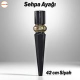 Elips Sehpa Ayağı 42 Cm Plastik Siyah Altın Masa Ayak Mutfak Sehpası Yemek Masası Mobilya Ayakları
