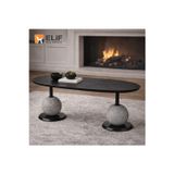Eliptik Orta Sehpa 110x60 cm – Küre Ayaklı Modern Salon Sehpası