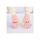 EliraToka Stitch Figürlü Parmakları Oyuncaklı Örme Peluş Kışlık Çocuk Eldiveni