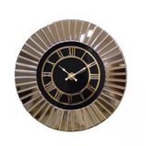 Elis Concept Venüs Ahşap Aynalı Duvar Saati Özel El Yapımı 60Cm Bronz