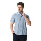 Eliş Şile Bezi Ada Şile Bezi Kısa Kol Yazlık Gömlek Açık Mavi 3074, XL, 171.21, Açık Mavi, Erkek