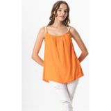 Eliş Şile Bezi Askılı Alaçatı Yazlık Müslin Bluz Turuncu Trnc - 2XL - 3XL