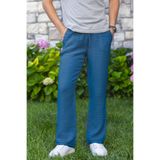 Eliş Şile Bezi Beli Lastikli Multi Çift Cepli Müslin Kadın/Erkek Unisex Yazlık Pantolon İndigo, M, 540.29, İndigo, Unisex Yetişkin