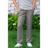 Eliş Şile Bezi Beli Lastikli Multi Çift Cepli Müslin Kadın/Erkek Unisex Yazlık Pantolon, M, 540.29, Gri, Unisex Yetişkin