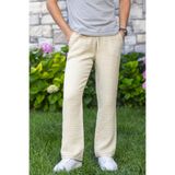 Eliş Şile Bezi Beli Lastikli Multi Çift Cepli Müslin Kadın/Erkek Unisex Yazlık Pantolon, M, 540.29, Vizon, Unisex Yetişkin