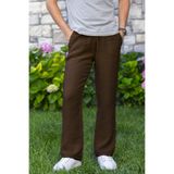 Eliş Şile Bezi Beli Lastikli Multi Çift Cepli Müslin Kadın/Erkek Unisex Yazlık Pantolon, S, 540.29, Kahve, Unisex Yetişkin