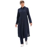 Eliş Şile Bezi Edanur Mevsimlik ve Yazlık Tunik Lacivert Lcvt