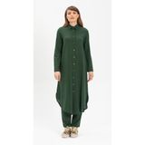 Eliş Şile Bezi Edanur Şile Bezi Mevsimlik ve Yazlık Tunik, 2XL, 152.02, Yeşil, Kadın