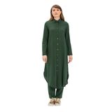 Eliş Şile Bezi Edanur Şile Bezi Mevsimlik ve Yazlık Tunik, XL, 152.02, Yeşil, Kadın