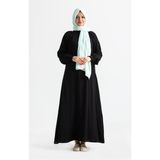 Eliş Şile Bezi Kadın Şile Bezi Pamuk Namaz Elbisesi Tek Parça Kolay Boydan Giyilen Kolu ve Yakası Lastikli Siyah Syh - L - XL