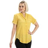 Eliş Şile Bezi Kısa Kol Şile Bezi Akasya Yazlık Bluz, 3XL, 911.02, Sarı, Kadın
