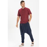 Eliş Şile Bezi Kısa Kol Şile Bezi Bodrum Erkek T-shirt Koyu, M, 981.01, Bordo, Unisex Yetişkin