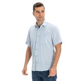 Eliş Şile Bezi Kısa Kol Şile Bezi Tek Cepli Yazlık Gömlek Buz, 4XL, 171.01, Mavi, Erkek