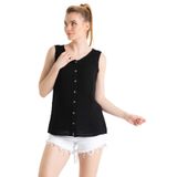 Eliş Şile Bezi Kolsuz Melis Yazlık Müslin Bluz, 2XL, 513.01, Siyah, Kadın
