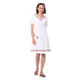 Eliş Şile Bezi Nakışlı Pamuk Elbise, 3XL, 223.25, Beyaz, Kadın