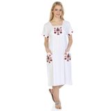 Eliş Şile Bezi Şile Bezi Elbise, 3XL, ELB.K.0084, Beyaz, Kadın