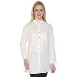 Eliş Şile Bezi Şile Bezi Hakim Yaka Yazlık Tunik, 2XL, 152.03, Krem, Kadın