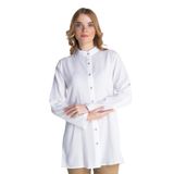 Eliş Şile Bezi Şile Bezi Hakim Yaka Yazlık Tunik, 3XL, 152.03, Beyaz, Kadın