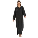 Eliş Şile Bezi Simli Kaftan Midi Elbise, L, 222.02, Siyah, Kadın