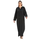 Eliş Şile Bezi Simli Kaftan Midi Elbise, XL, 222.02, Siyah, Kadın