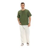 Eliş Şile Bezi Unisex Balıkçı Yazlık Pantolon Krem Krm