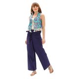 Eliş Şile Bezi Unisex Balıkçı Yazlık Pantolon Mor Mor