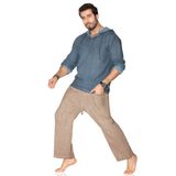 Eliş Şile Bezi Unisex Balıkçı Yazlık Pantolon Toprak Tprk