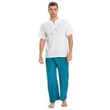 Eliş Şile Bezi Unisex Balıkçı Yazlık Pantolon Turkuaz Trkz