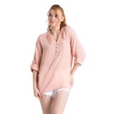 Eliş Şile Bezi Uzun Kol Asu Yazlık Müslin Bluz İndigo, 2XL, 512.05, İndigo, Kadın