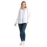 Eliş Şile Bezi Uzun Kol Asu Yazlık Müslin Bluz, L/XL, 512.05, Beyaz, Kadın