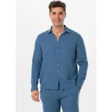 Eliş Şile Bezi Uzun Kol Müslin Yazlık Erkek Gömlek Indigo Indg - XL - İndigo
