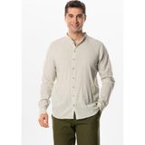 Eliş Şile Bezi Uzun Kol Poplin Ege Erkek Yazlık Gömlek Taş Tas - XL