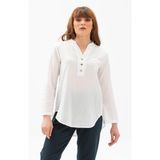 Eliş Şile Bezi Uzun Kol Şile Bezi Akasya Yazlık Bluz, XL, 912.01, Beyaz, Kadın