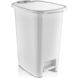 Elisa Beyaz Slim Pedallı Çöp Kovası - 44*25*35