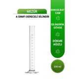 elischem Mezür 250 Ml A Sınıfı Uzun Form Hexagonal Cam Taban