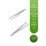 elischem Penset 16 cm Düz - Sivri Uçlu Nikel Kaplama