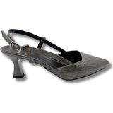 Elise | Suni Timsah Derisi Arkası Açık Stiletto - Elise - Füme - 40