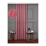 elision home Pembe Rengi Grek Tül Fon Perde Ekstrafor Büzgülü (Bağcık )