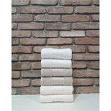 Elissa 6'lı Havlu Beyaz Krem Taş - 50 x 80 cm