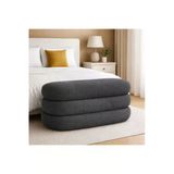 Elissa Home Bukle Bench / Puf Coco Kumaş Antrasit 110 X 42