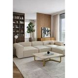 Elissa Home Soft 4 Modül Pofidik Modüler Kanepe L Köşe Koltuk Takımı , Keten , Kırık Beyaz 295 X 190 Cm 295 X 190