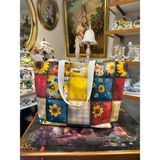 elisss bag Çiçek Desenli Kadın Çanta, Piknik Çantası, Lunchbag, Bebek Çantası, Plaj Çantası %100 Pamuk - Renkli